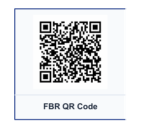 FBR Digital Invoicing QR code printed on a real AxiomSquare invoice